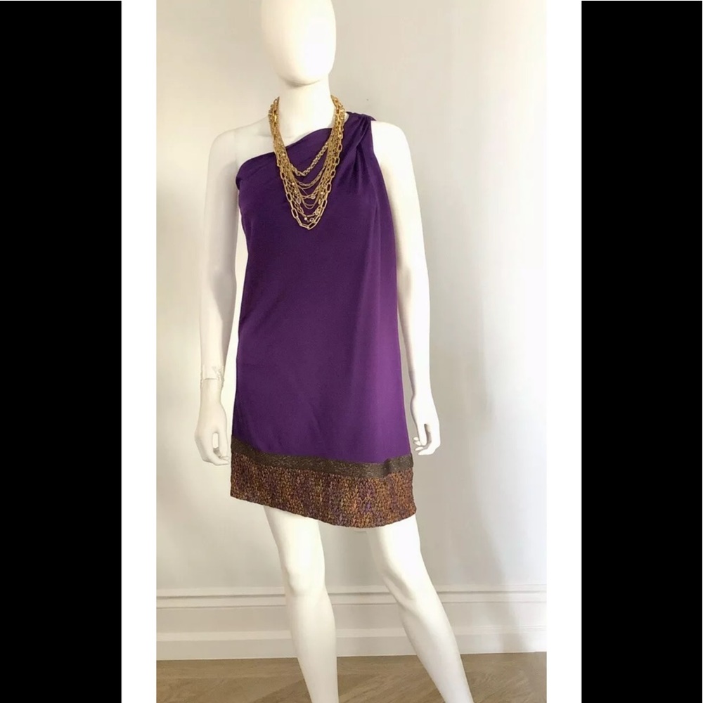 Missoni one-shoulder mini dress with classic hem